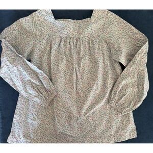 Kate & Libby Girls Floral Purple and Blue Square Neck Boutique Blouse Size 9